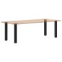 Schwarze vidaXL Konsolentischbeine, 4er Set, Stahl, 72-74 cm hoch, für DIY Möbelbau.