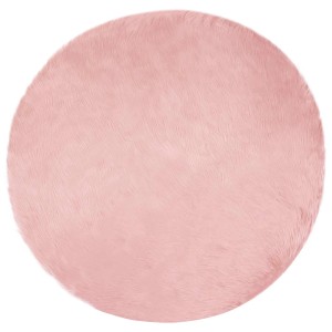 vidaXL Kunstschaffell Teppich Tafalla Rosa Ø 160 cm Polyester 42021560