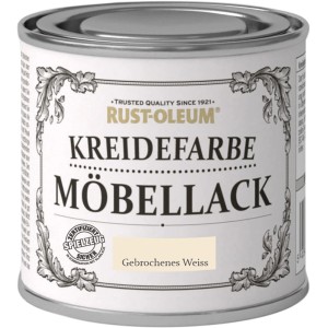 Dose Rust-Oleum Kreidefarbe Möbellack, Gebrochenes Weiß, matte Oberfläche.
