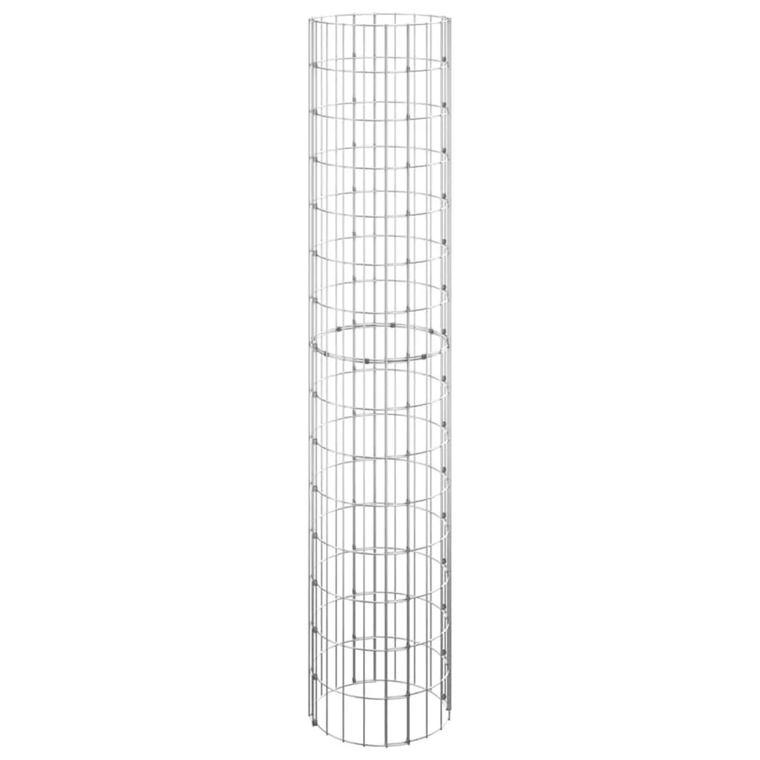 vidaXL Gabionen-Säule Rund Verzinkter Stahl Ø30x150 cm 152013