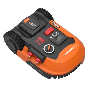 Worx Landroid M500 Plus Mähroboter, orange-schwarz, für Rasenflächen bis 500 m².