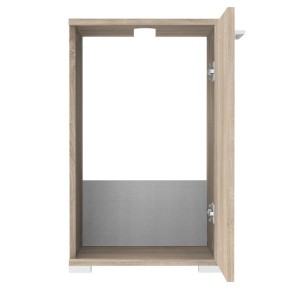 Offener Waschbeckenunterschrank Juna in Sanoma Eiche, Badmöbel mit Stauraum.