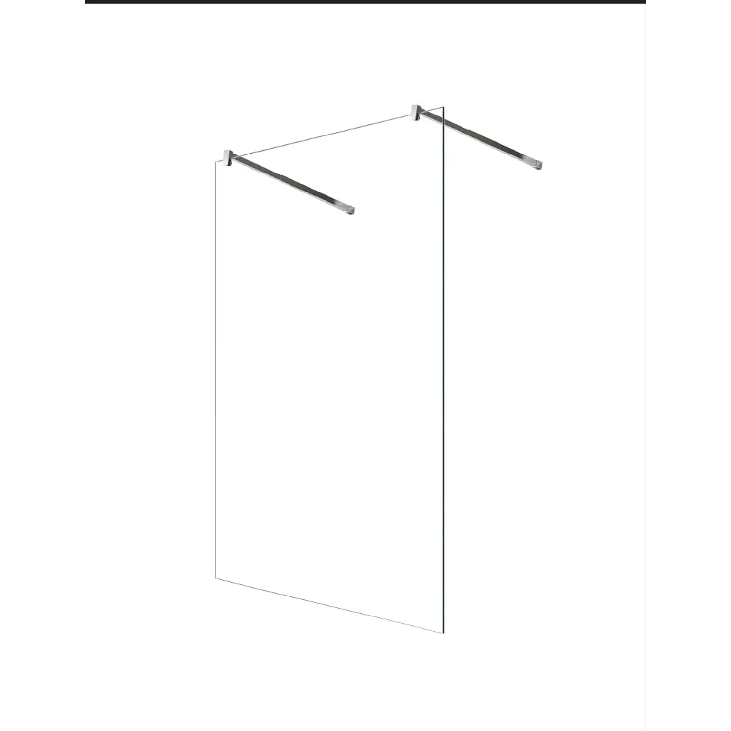 Glaszentrum Hagen 128x200cm Freistehende Dusche 2x Halter
