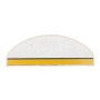 Halbrunde KARAT Stufenmatte Kalkutta in Creme mit Sisaloptik, 23,5x65 cm.