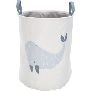 Blauer Aufbewahrungskorb Under The Sea mit Wal-Motiv, Ø 35 cm.