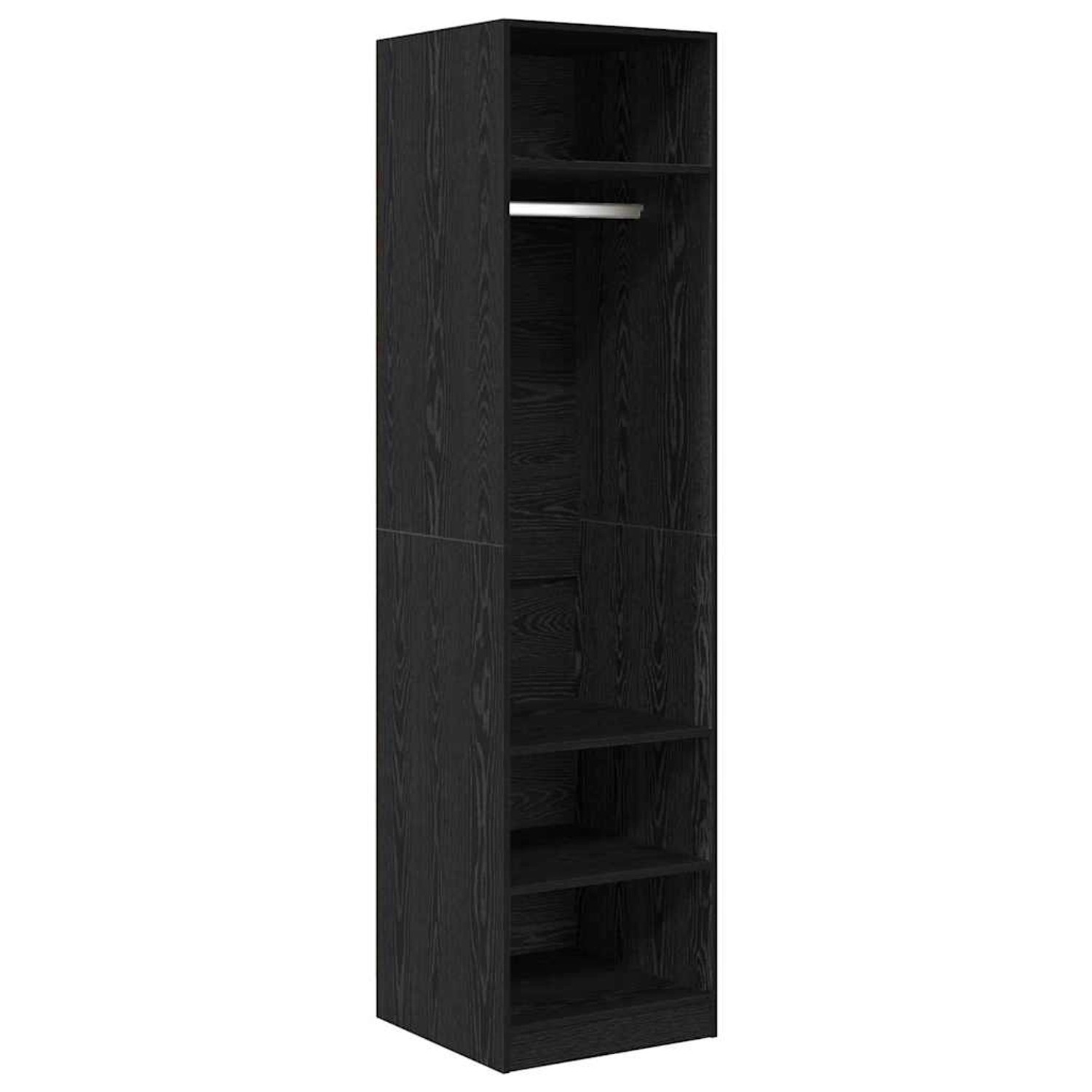 vidaXL Kleiderschrank mit Regal Schwarz Eichen-Optik Holzwerkstoff 875011 günstig online kaufen