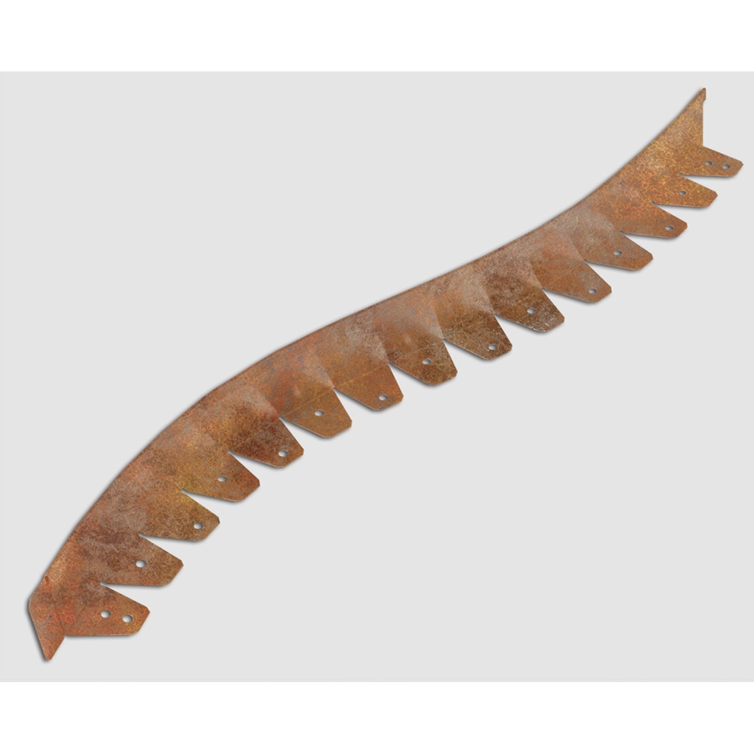 L-Rasenkante Kurve Blank-Heavy Rost-Braun Schwarzstahl 1,5 mm L 196 x H 10 cm