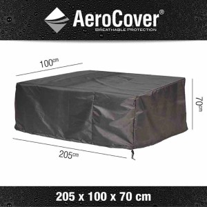 Aerocover Schutzhülle für Lounge-Bank, anthrazit, 205x100x70 cm. Atmungsaktive Abdeckung für Gartenmöbel.