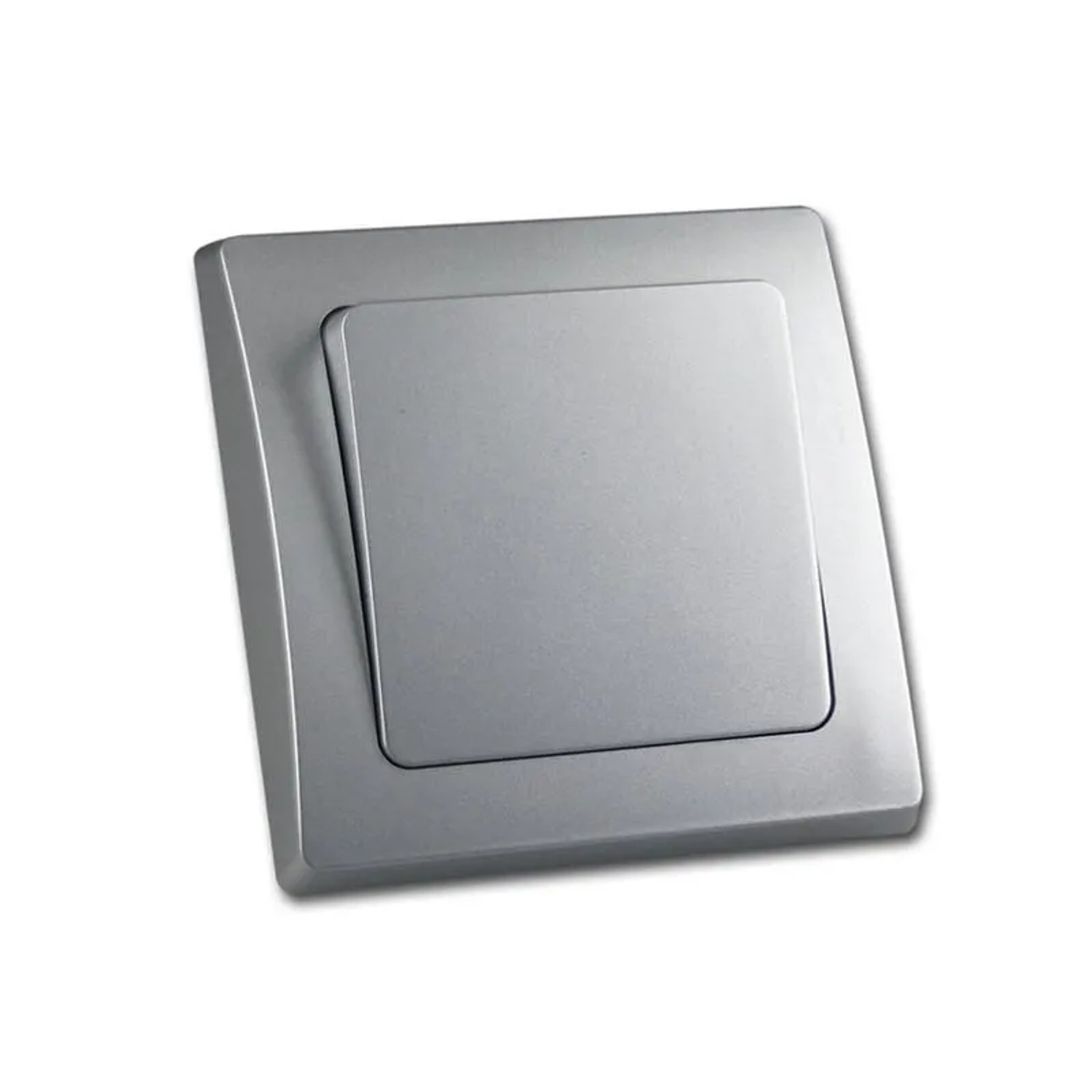 ChiliTec DELPHI Taster 250V 10A inkl Rahmen UP Silber