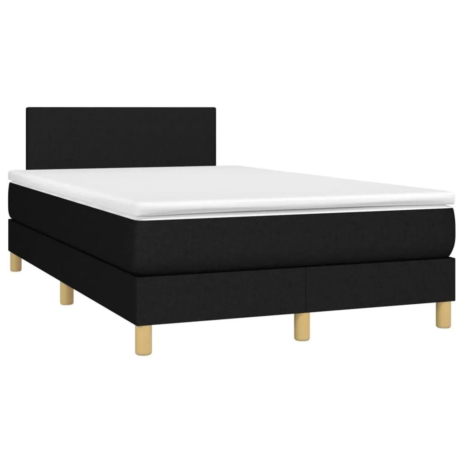 vidaXL Boxspringbett mit Matratze Schwarz 120x190 cm Stoff 3269760 günstig online kaufen