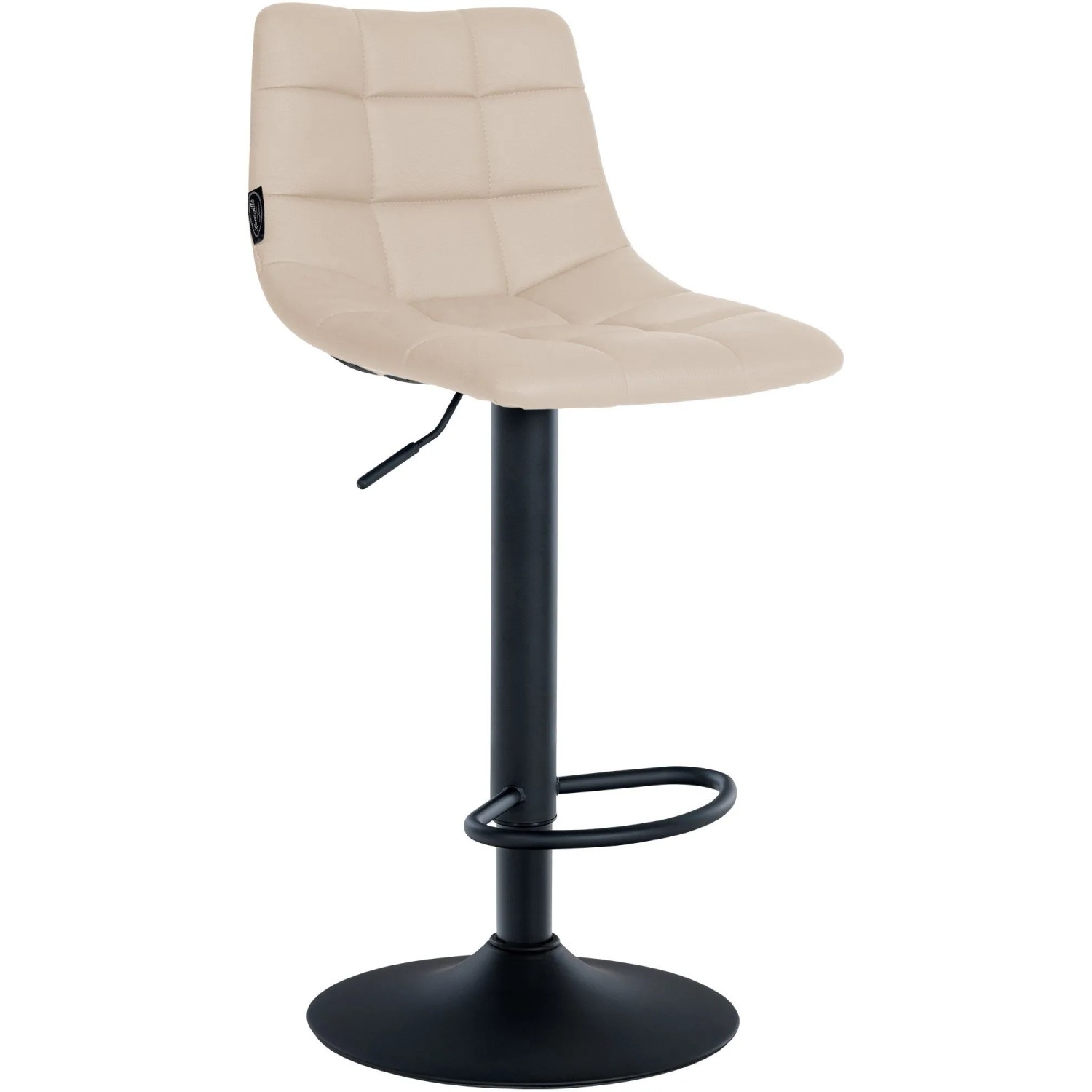 CLP Barhocker Jerry Kunstleder Creme/Schwarz