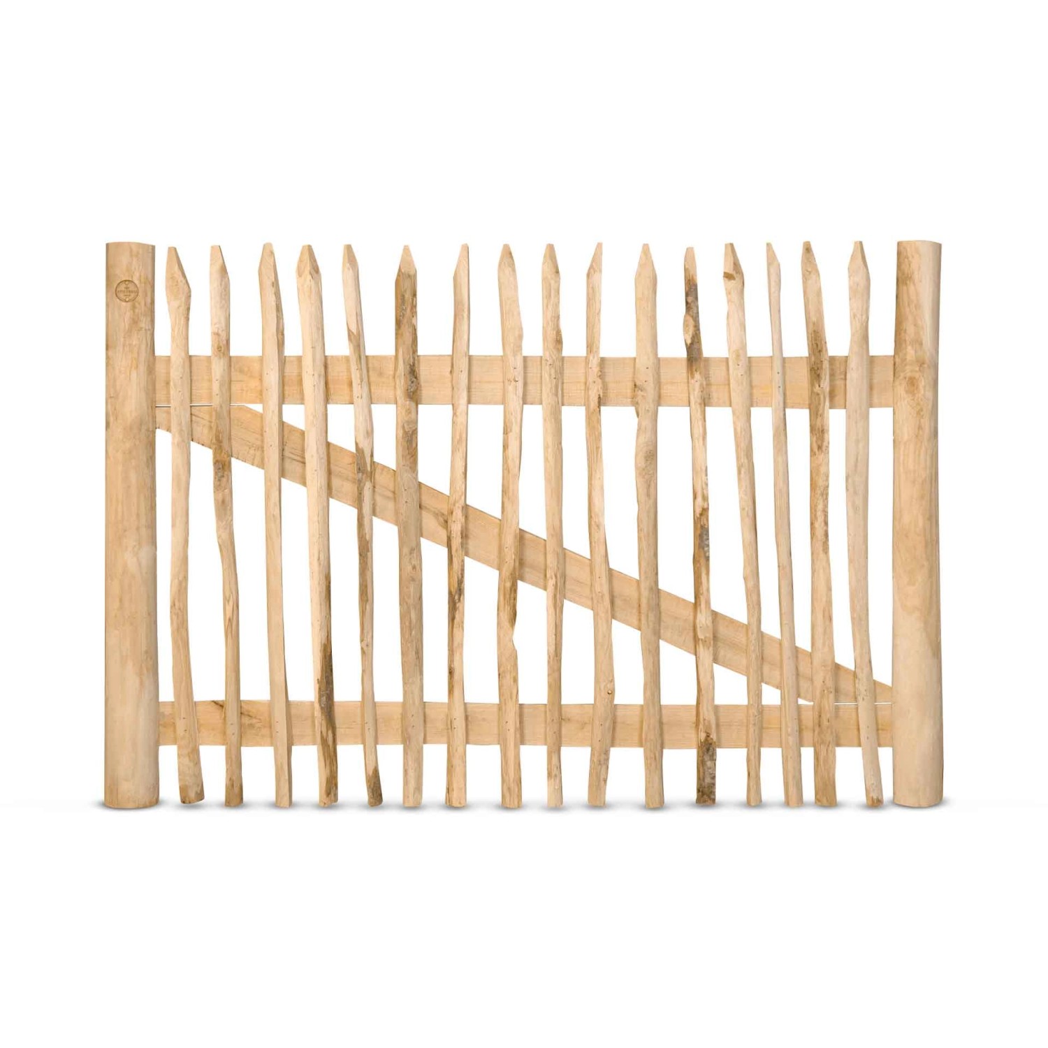 Stiltreu Genageltes Staketenzaun-Tor Edelkastanie Breite 150 cm Höhe 100 cm günstig online kaufen