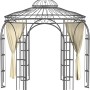 Eleo Vorhänge im 2er-Set für Pavillon, Ecru, Polyester, Sicht- und Windschutz.