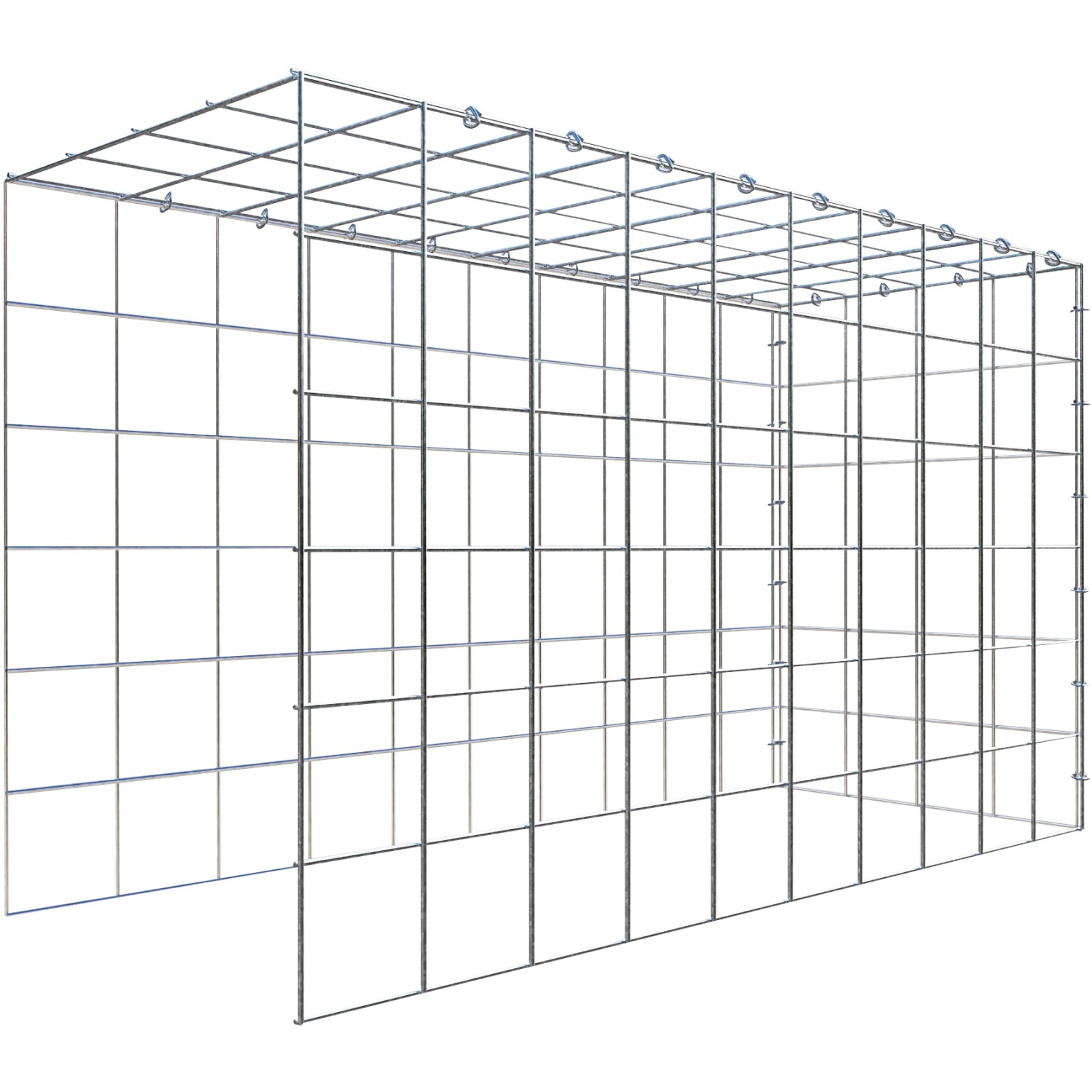 Gabiona C-Ring-Gabione-Anbaukorb Typ 4 60 x 100 x 40 cm Maschenw 10 x 10 cm