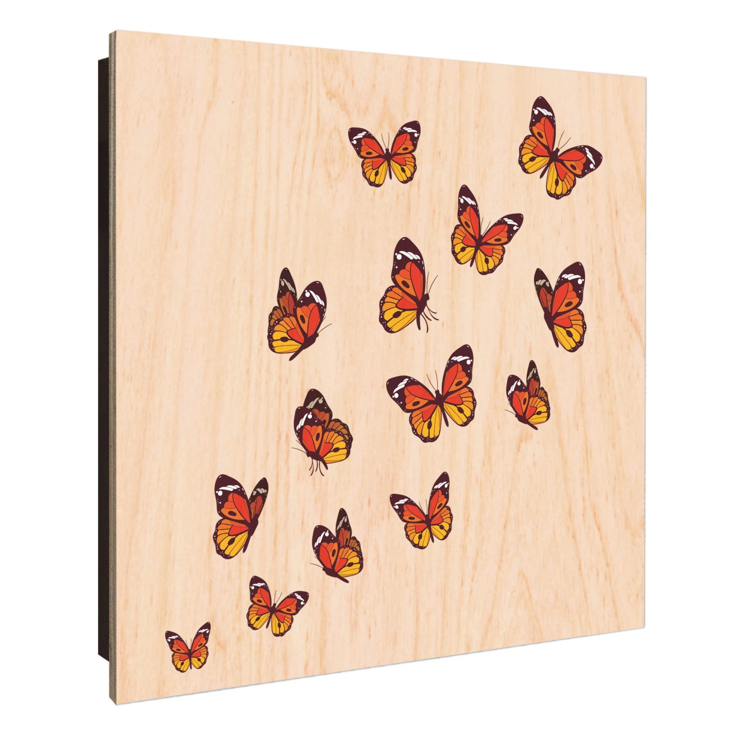 Banjado Großer Schlüsselkasten Holz 30x30cm Schwarz Scharnier Links 50 Hake günstig online kaufen