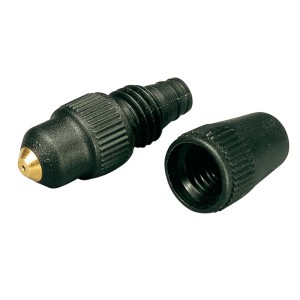 Verstellbare Gloria Hohlkegeldüse aus Kunststoff mit Messingeinsatz für Drucksprühgeräte.