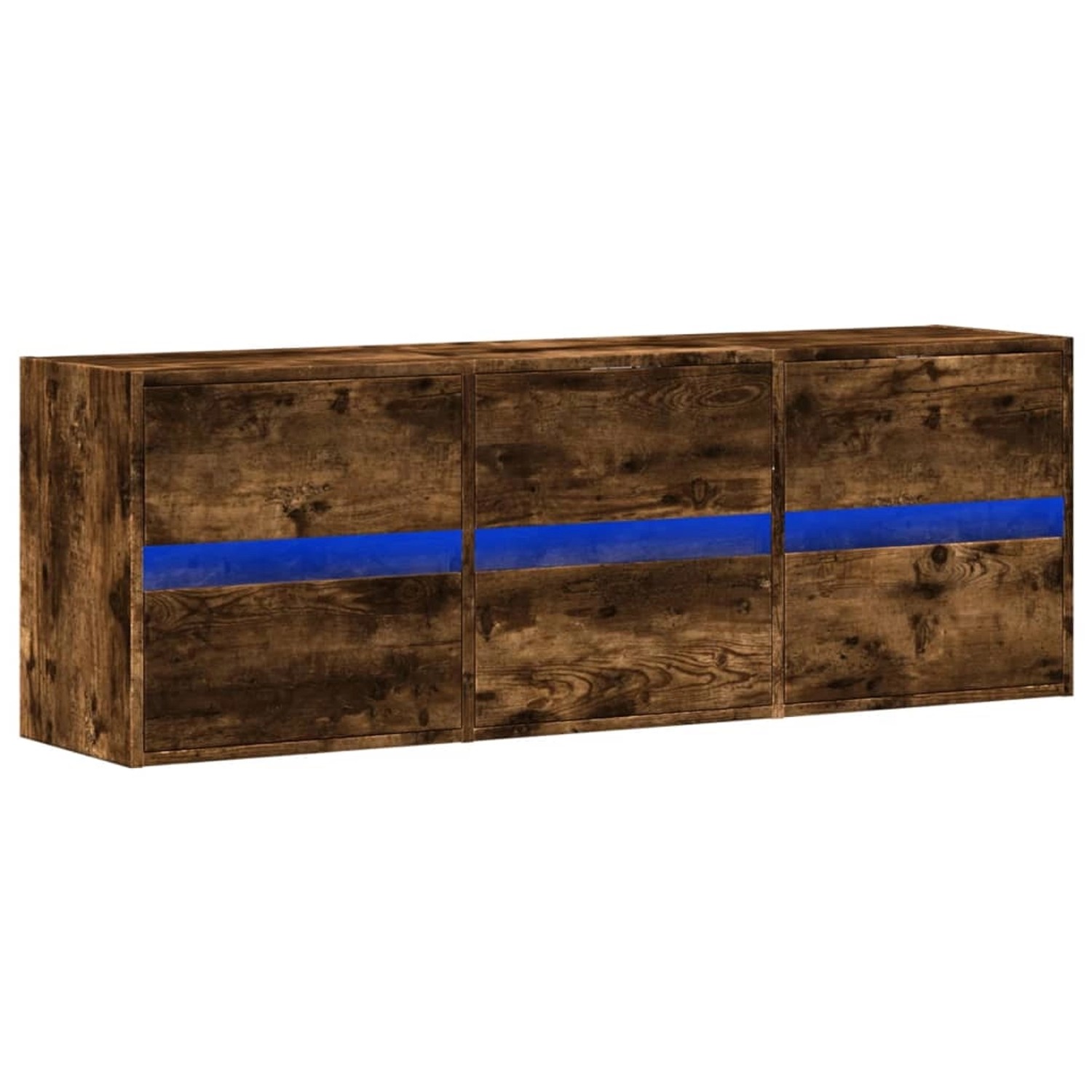 vidaXL TV-Wandschrank mit LED-Beleuchtung Räuchereiche 130x31x45 cm 852303 günstig online kaufen