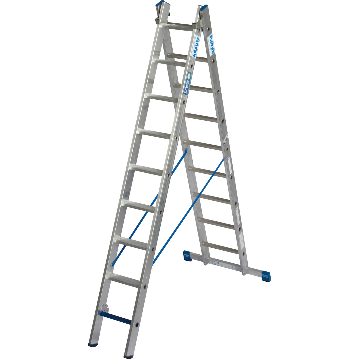Krause Mehrzweckleiter Stabilo +S 2 x 9 Sprossen/Stufen 410 cm x 87 cm x 195 cm