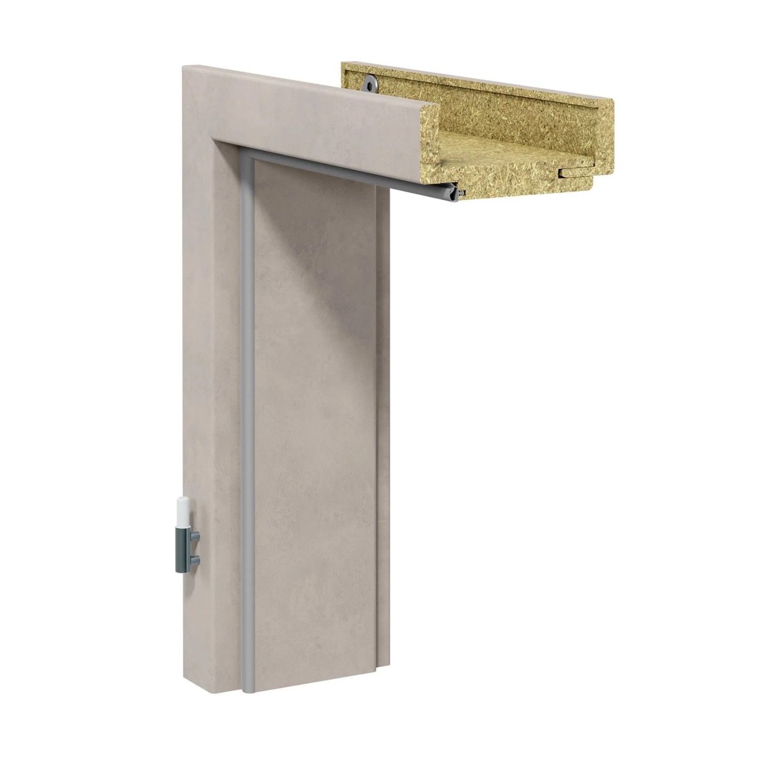 GetaDoor Türzarge CPL Semento 73,5 cm x 198,5 cm x 10 cm Anschlag L