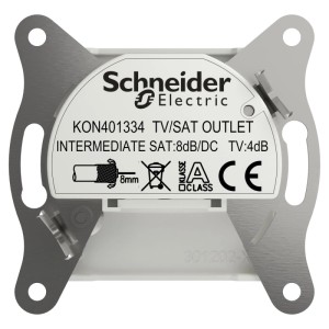Schneider Electric ASFORA TV-SAT Durchgangsdose 8dB UP Weiss EPH3470321D