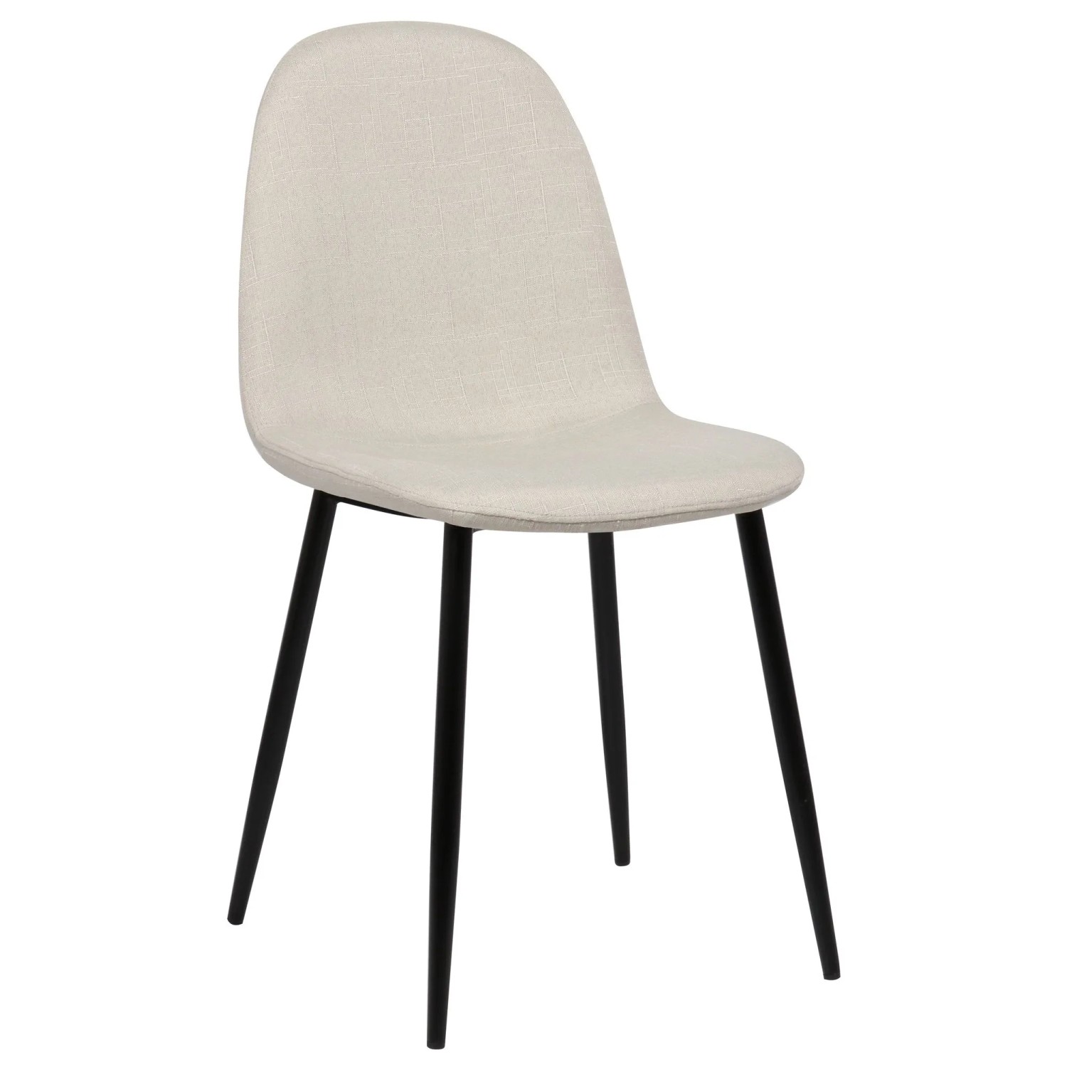 DELUKE Esszimmerstuhl MOVI Creme Stoff Metall 88x44x51cm Strapazierfähig Küchenstuhl Wohnzimmerstuhl