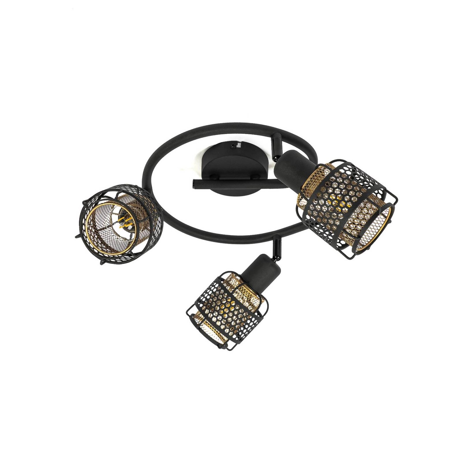 Lindby Deckenlampe Eudoria 10010497 Modern in Schwarz aus Metall 3-flammig E14 Wohnzimmerleuchte