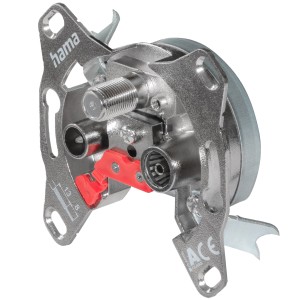 Hama SAT-/Antennen-Enddose 4 in 1 für SAT, Kabel-TV, Internet und Telefon.