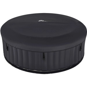 Abgedeckter MSpa Urban Whirlpool Aurora AirJet in Schwarz. Aufblasbarer Outdoor-Whirlpool.