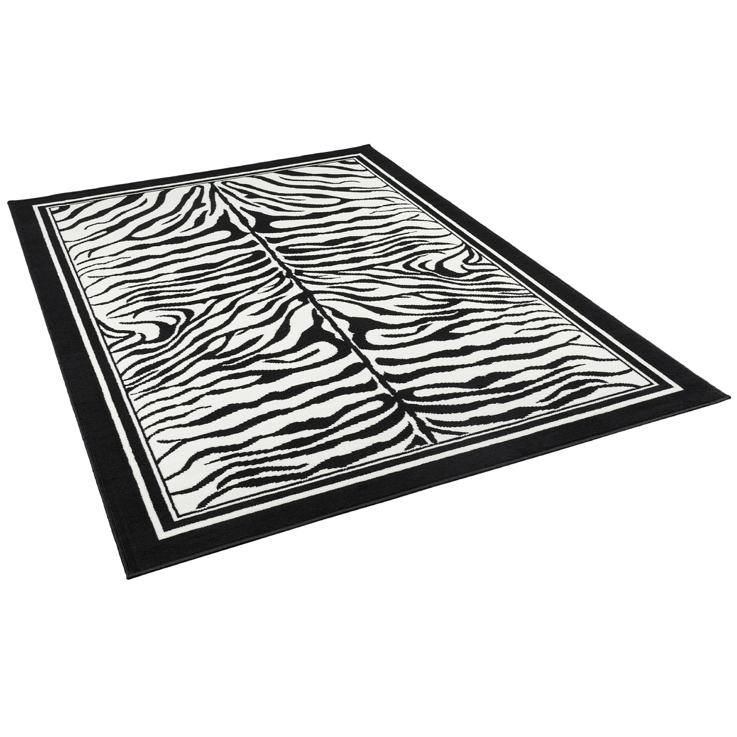 Pergamon Trendline Teppich Zebra Schwarz Weiss 140x200cm günstig online kaufen