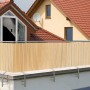 Balkonverkleidung Comfort in Bambus-Optik, 180x300 cm, als Sichtschutz auf einem Balkon.