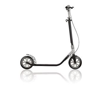 Globber One NL 230 Ultimate Tretroller 230 mm ABEC 9 Handbremse Klappmechanismus Höhenverstellbar Grau