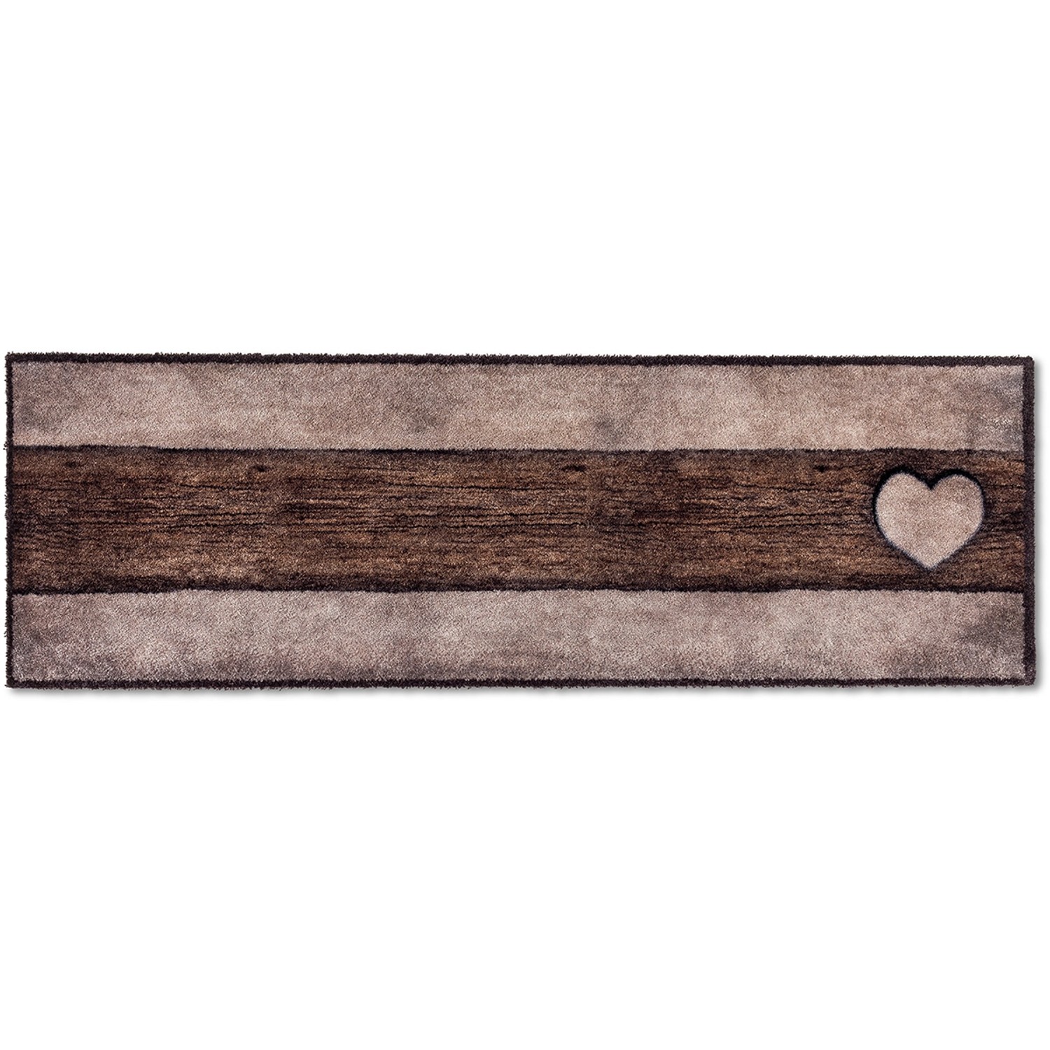 Astra Sauberlaufmatte Pure und Soft 50 cm x 150 cm Holz Herz günstig online kaufen