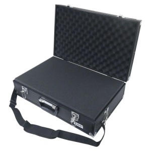 HMF 14521-02 Alu Fotokoffer Koffer Rasterschaumstoff 56 x 36 x 16 cm Schwarz