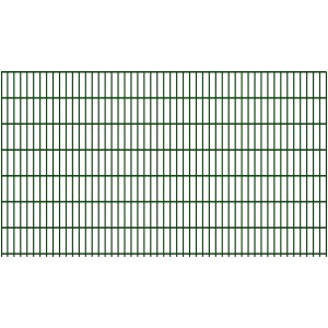 Moosgrüne Doppelstabmatte 6/5/6 mm, 250x143 cm für Gartenzäune.
