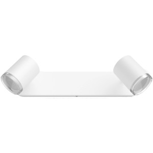 Weiße Philips Hue Adore Doppel-Spotleuchte mit Dimmer für flexible Beleuchtung.