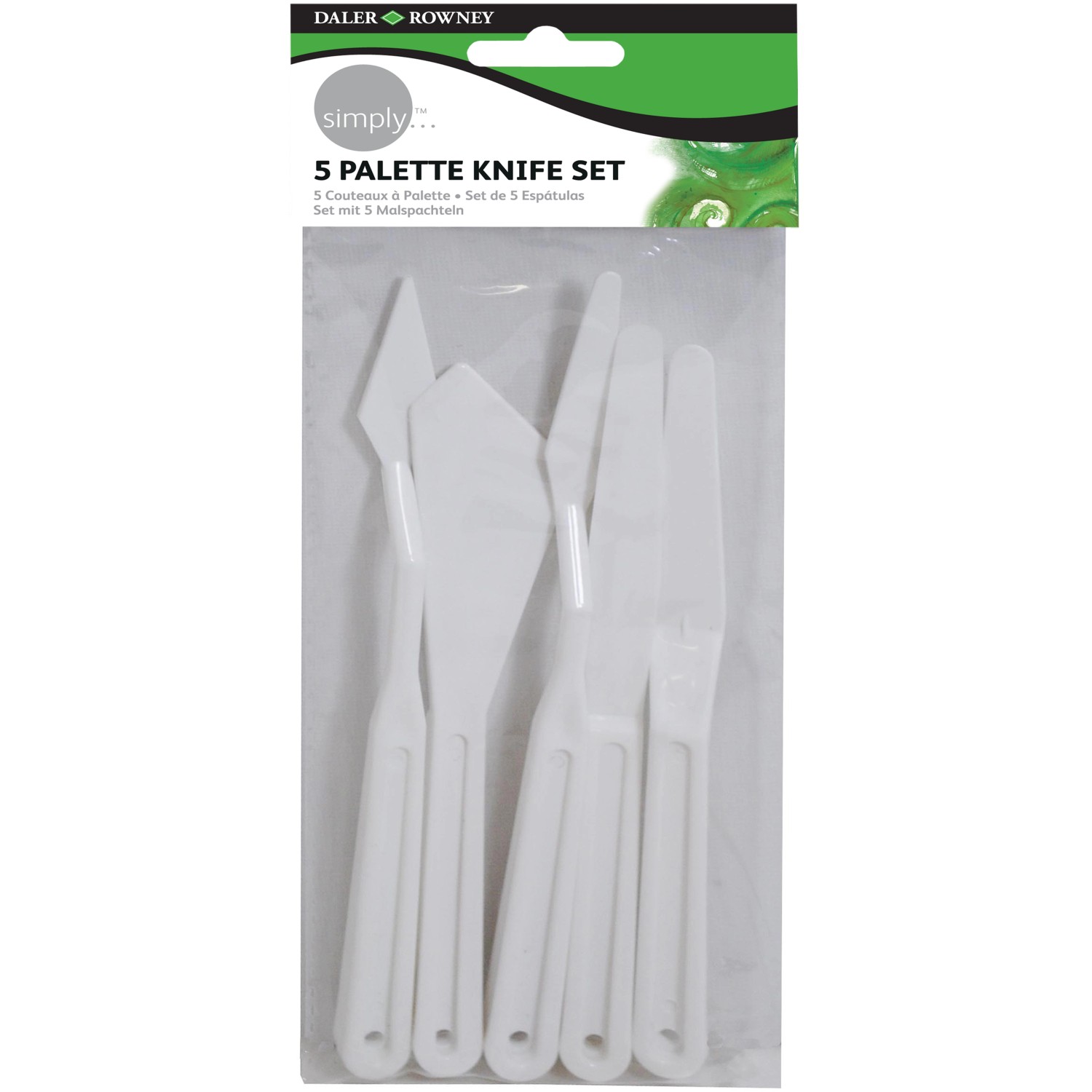 Daler-Rowney Simply Palettmesser-Set 5-teilig