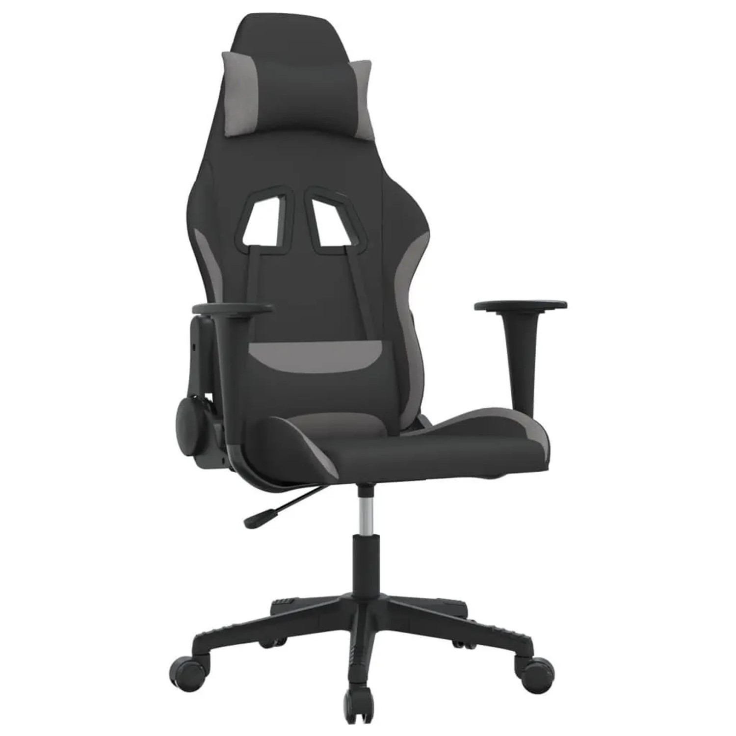 vidaXL Gaming-Stuhl Schwarz und Hellgrau Stoff 3143734 günstig online kaufen