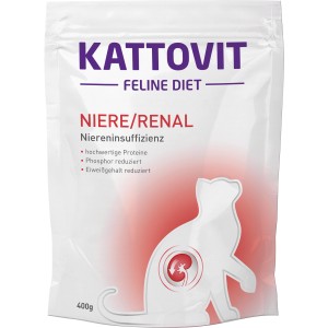 Kattovit Spezialfutter Niere/Renal, 400g Packung für Katzen mit Niereninsuffizienz.