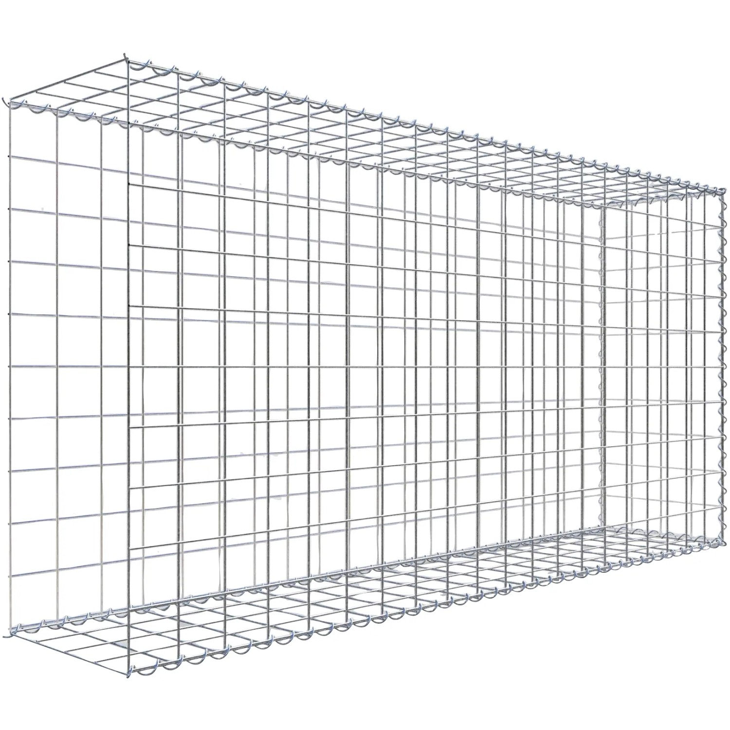 Gabiona Gabione-Anbaukorb Typ 2 100 x 200 x 40 cm Maschenw 10 x 10 cm