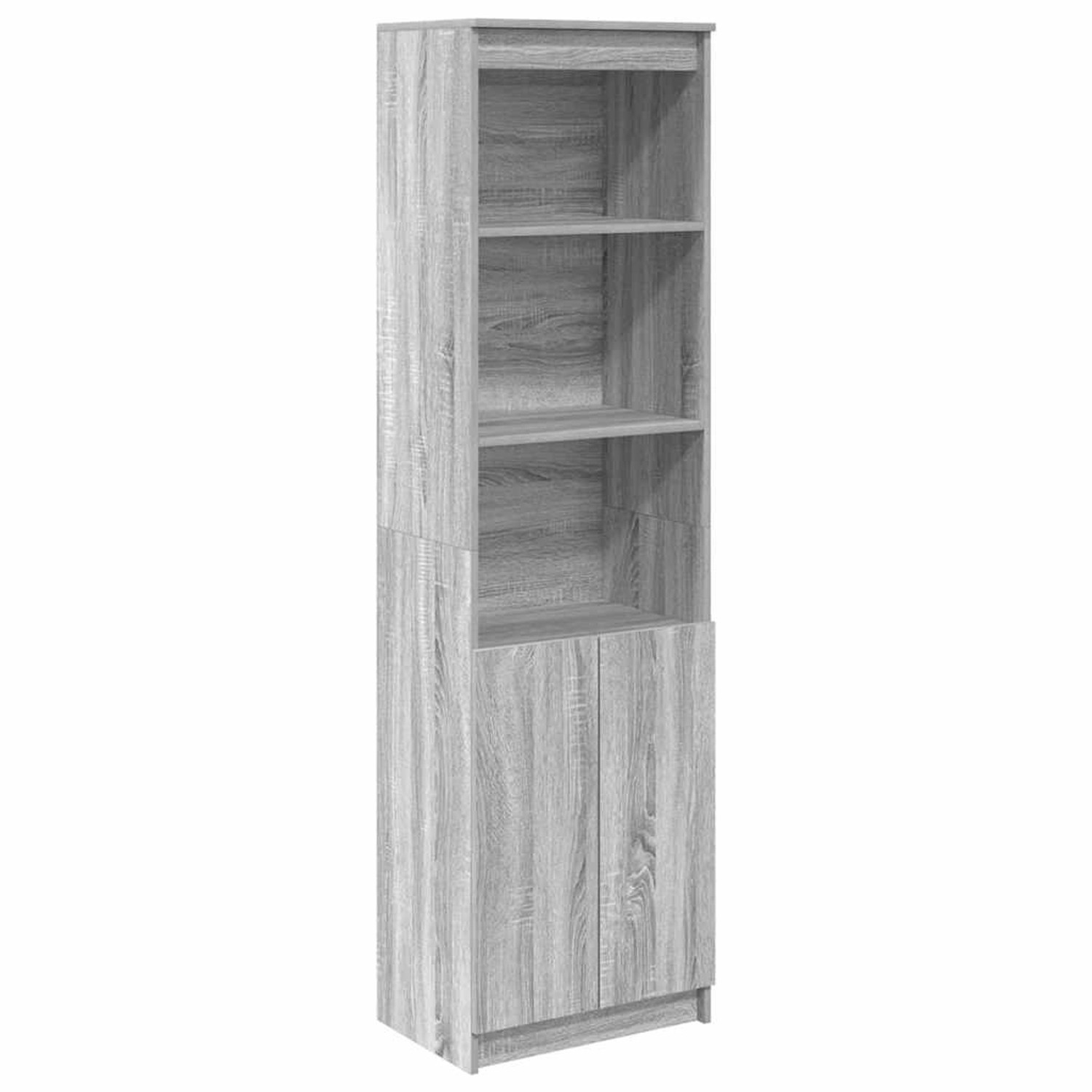 vidaXL Highboard Grau Sonoma 50x35x180 cm Holzwerkstoff 3328467