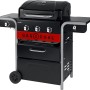 Char-Broil Gas2Coal 330 Kombigrill mit 3 Brennern und Seitenbrenner. Gas- und Holzkohlegrill in einem.