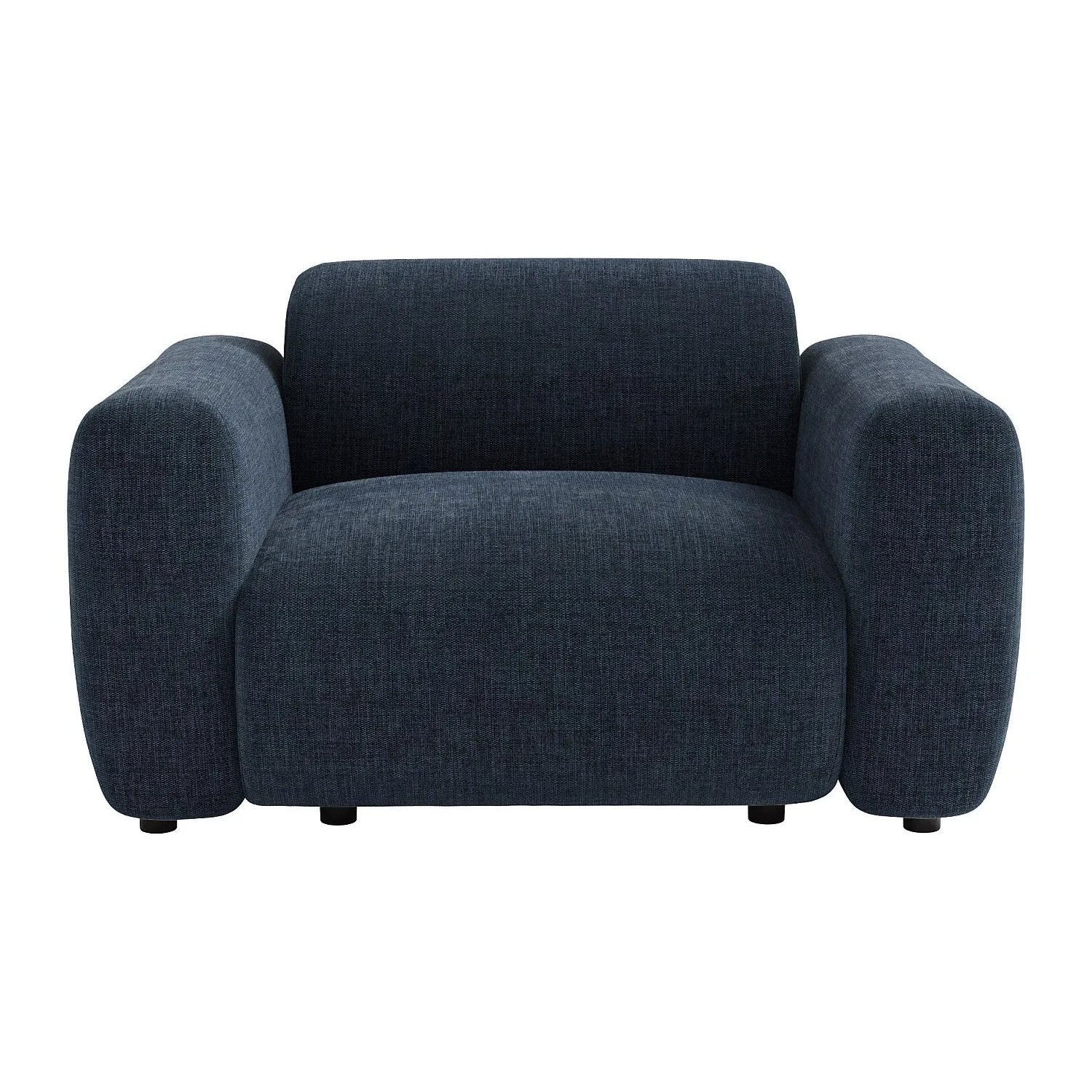 Vente-unique Sessel Mit Gerader Rückenlehne Pogni Blau 130 cm