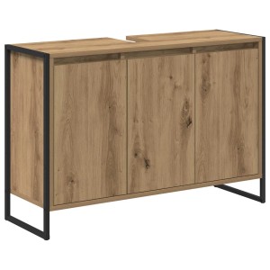 vidaXL Badezimmerschrank mit Tür Kunsthandwerk Eiche 90 x 30 x 60 cm 886485