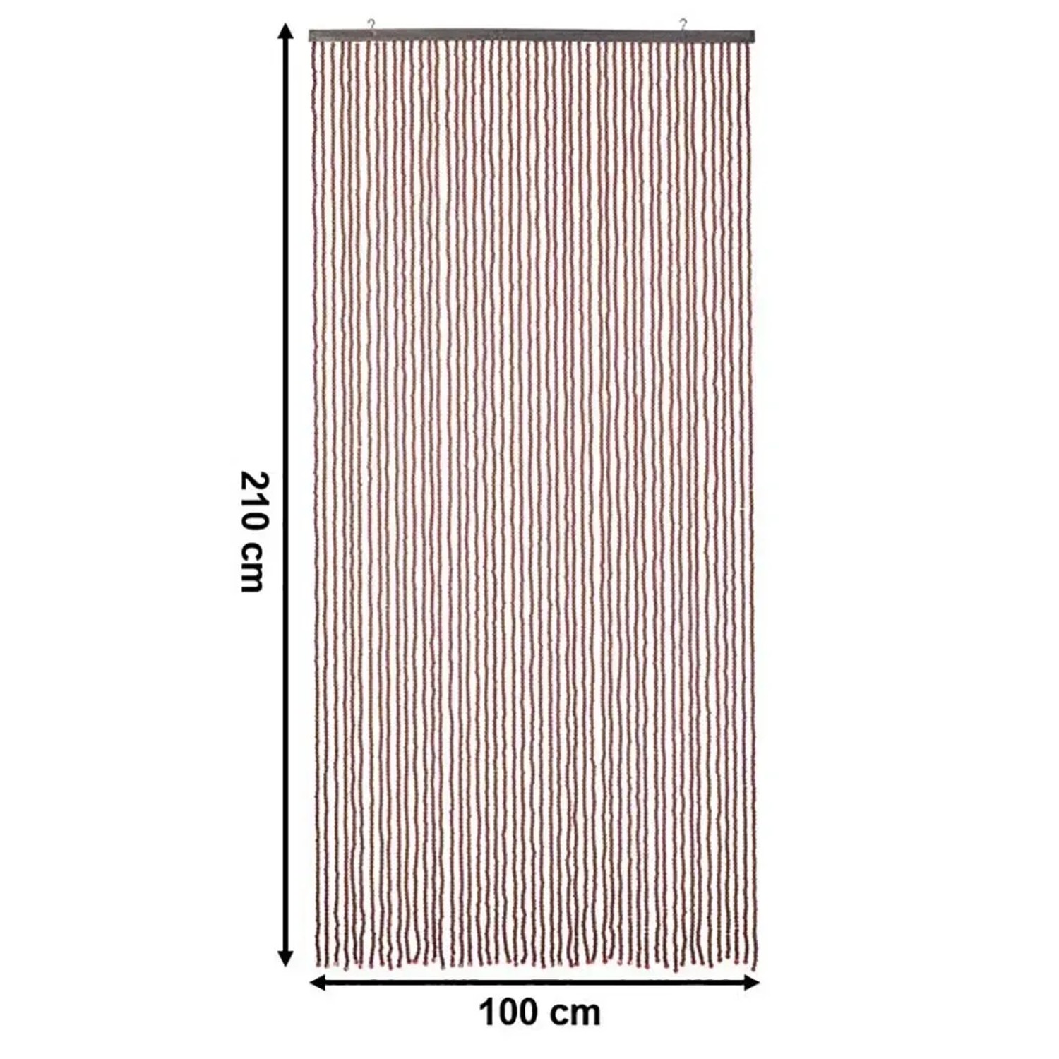 Kobolo Türvorhang CHOCO, 100x210cm, mit Holzperlen. Dekoartikel & Insektenschutz für Türen.
