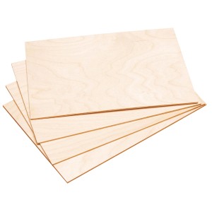 Pebaro 4 Laubsägeplatten Blanko A5 Birke