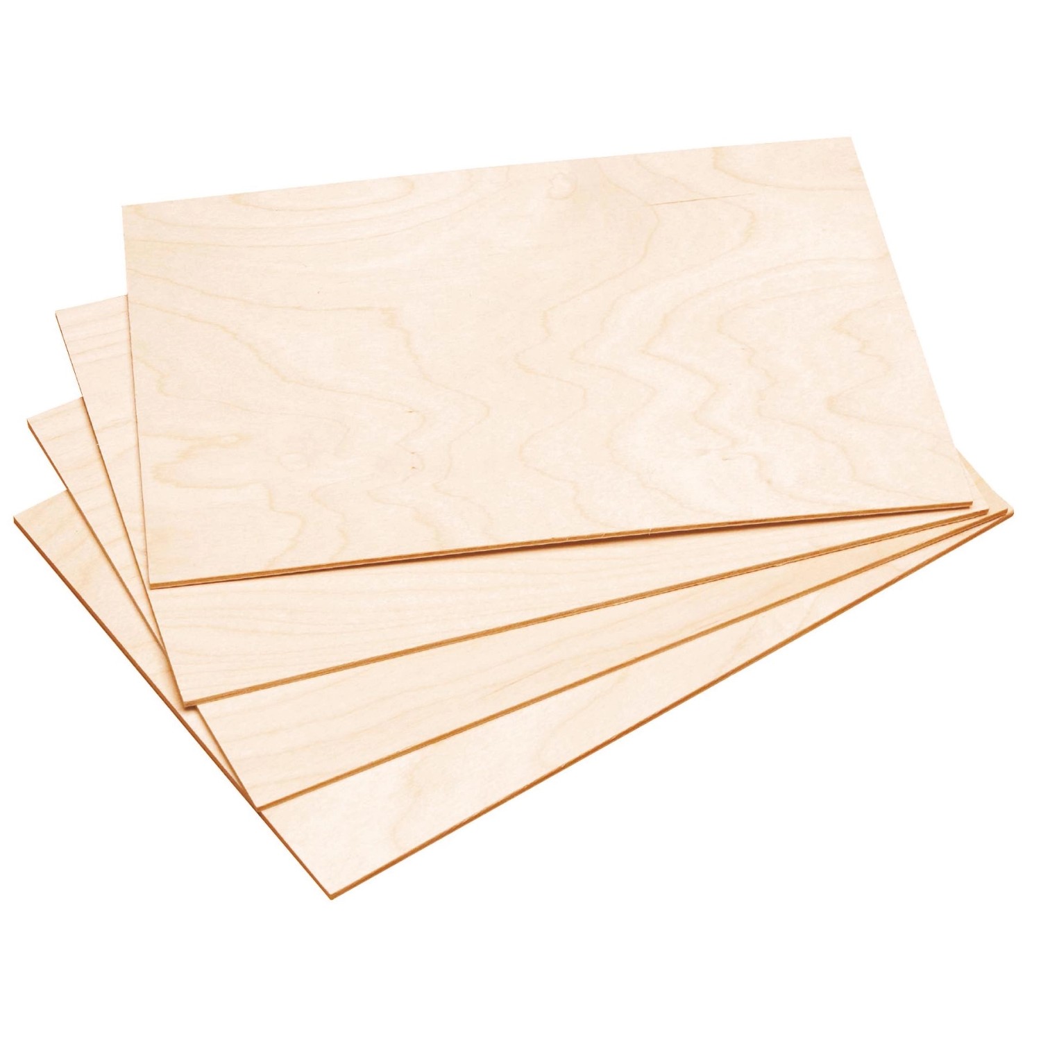 Pebaro 4 Laubsägeplatten Blanko A5 Birke