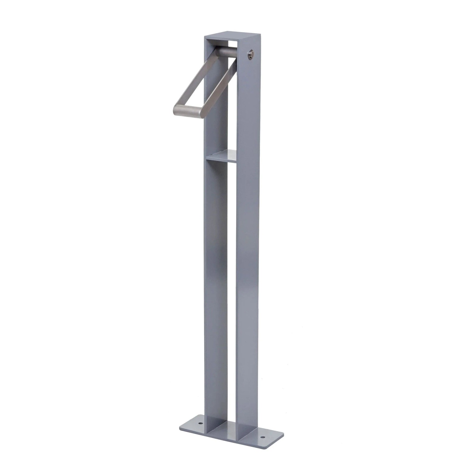 PROREGAL Fahrradbügel HxBxT 96x24x10cm Fahrradständer Anlehnbügel Grau Verzinkter Stahl Outdoor-Pulverbeschichtet