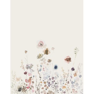 Marburg Vliestapete mit Blumenmuster in Greige, Crushed-Optik. Moderne Fototapete für Wohnräume.