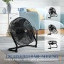 HOMCOM Tischventilator, schwarz, mit 120° Neigung und 3 Geschwindigkeiten für optimale Kühlung.