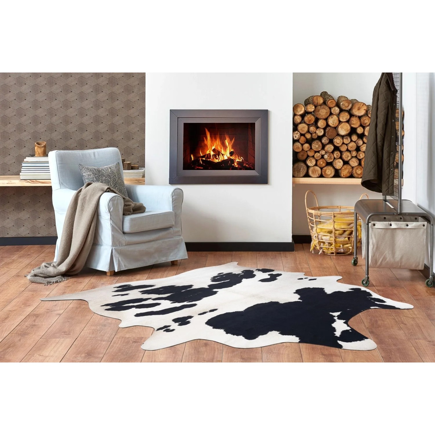 RugsX Teppich Künstliches Rindsleder VG14697 Weiß 180cm 220cm_4
